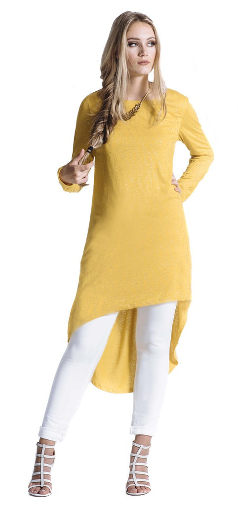 Gilded Mustard High - Low Shirt