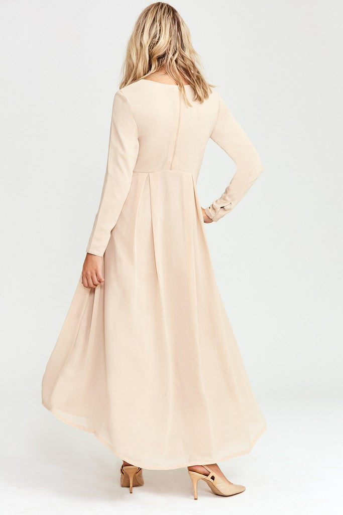 Beige Modest Maxi Dress