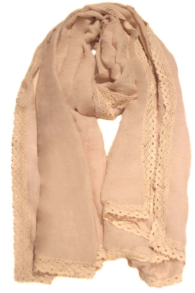 Ivory Brocade Hijab-Beige