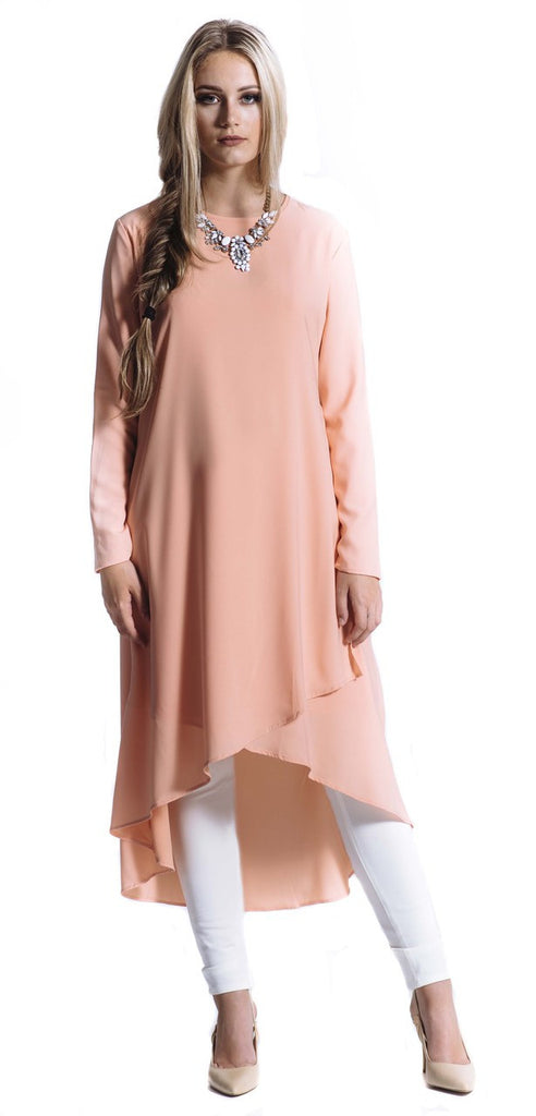 Peach Breeze Midi Dress