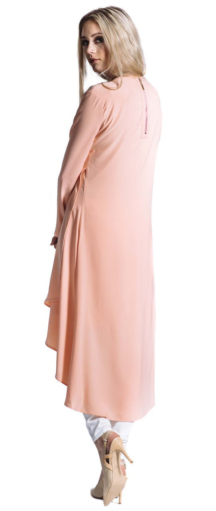 Peach Breeze Midi Dress